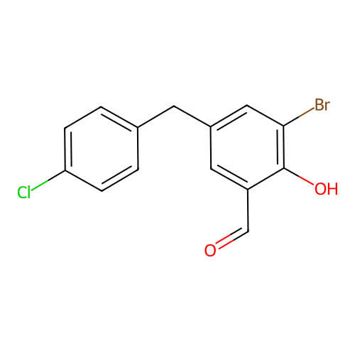 3-Bromo-5-[(4-chlorophenyl)methyl]-2-hydroxybenzaldehyde structure