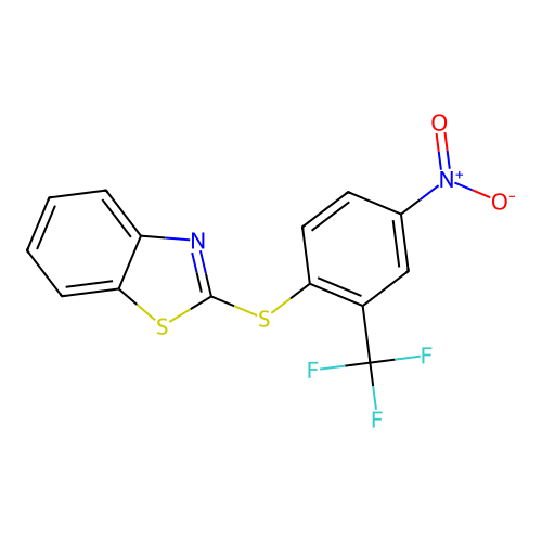 Benzothiazole, 2-[[4-nitro-2-(trifluoromethyl)phenyl]thio]- structure