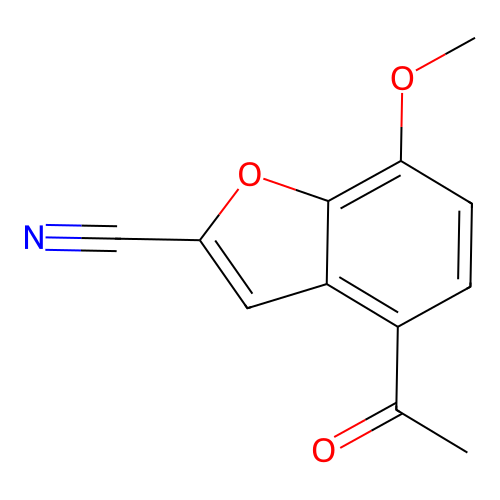 4-Acetyl-7-methoxy-1-benzofuran-2-carbonitrile structure