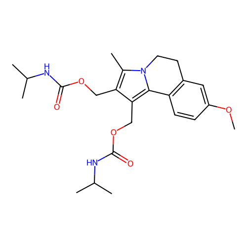 [8-methoxy-3-methyl-1-(propan-2-ylcarbamoyloxymethyl)-5,6-dihydropyrrolo[2,1-a]isoquinolin-2-yl]methyl N-propan-2-ylcarbamate structure