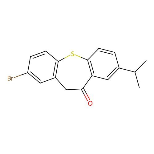 3-bromo-8-propan-2-yl-5H-benzo[b][1]benzothiepin-6-one structure