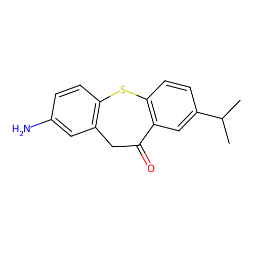 2-amino-8-isopropyldibenzo[b,f]thiepin-10(11H)-one structure