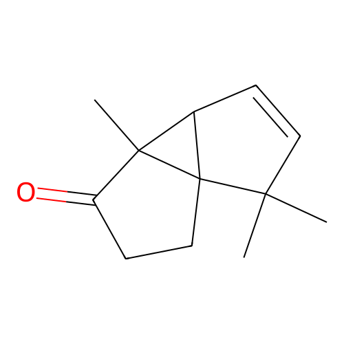 Cyclopropa[1,2:1,3]dicyclopenten-3(3aH)-one, 1,2,3b,6-tetrahydro-3a,6,6-trimethyl- structure