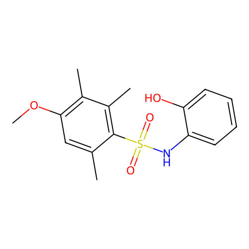 Benzenesulfonamide, N-(2-hydroxyphenyl)-4-methoxy-2,3,6-trimethyl- structure