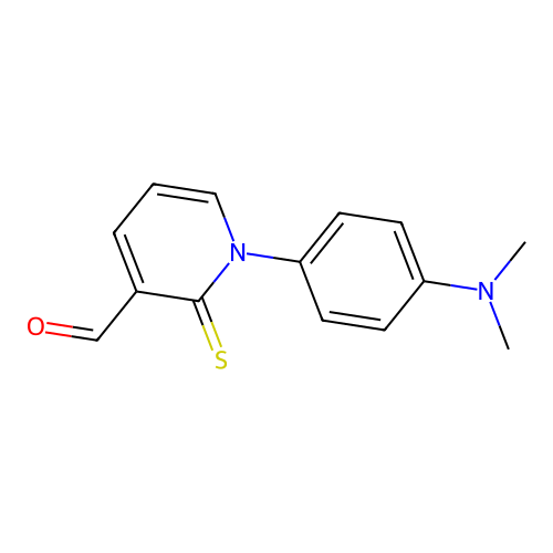 1-[4-(Dimethylamino)phenyl]-2-thioxo-1,2-dihydropyridine-3-carbaldehyde structure