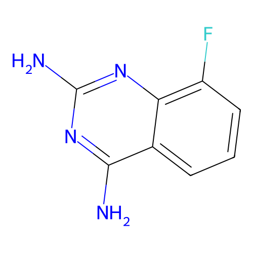8-Fluoroquinazoline-2,4-diamine structure