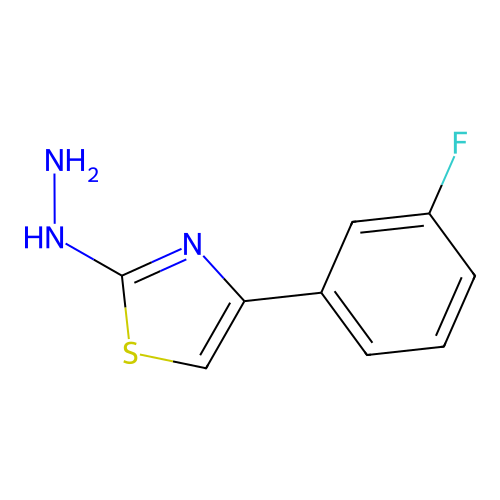 4-(3-Fluorophenyl)-2-hydrazinylthiazole structure