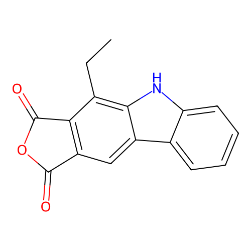 10-ethyl-9H-furo[3,4-b]carbazole-1,3-dione structure