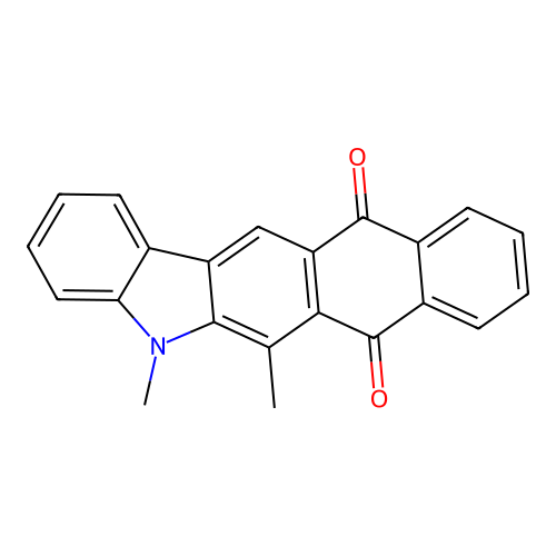 5,6-Dimethyl-5H-naphtho[2,3-b]carbazole-7,12-dione structure