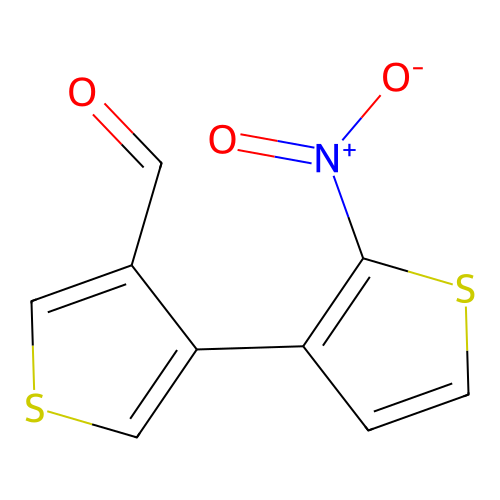 2-Nitro-3'-formyl-3,4'-bithiophene structure