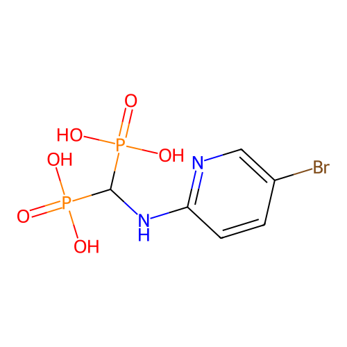 [[(5-Bromo-2-pyridyl)amino]-phosphono-methyl]phosphonic acid structure