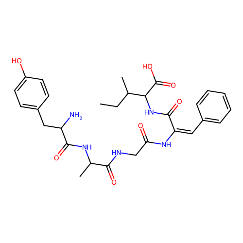 Enkephalin-leu, dehydro-phe(4)- structure