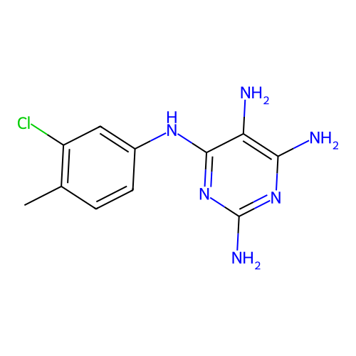 4-N-(3-chloro-4-methylphenyl)pyrimidine-2,4,5,6-tetramine structure