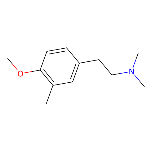 2-(4-methoxy-3-methylphenyl)-N,N-dimethylethanamine structure