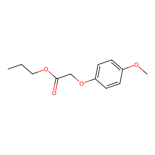 Propyl (4-methoxyphenoxy)acetate structure