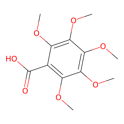 2,3,4,5,6-五甲氧基苯甲酸 structure