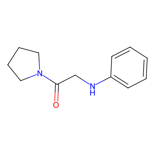 Pyrrolidine, 1-(N-phenylglycyl)- structure