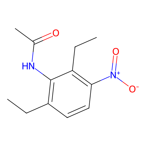 2',6'-Diethyl-3'-nitroacetanilide structure