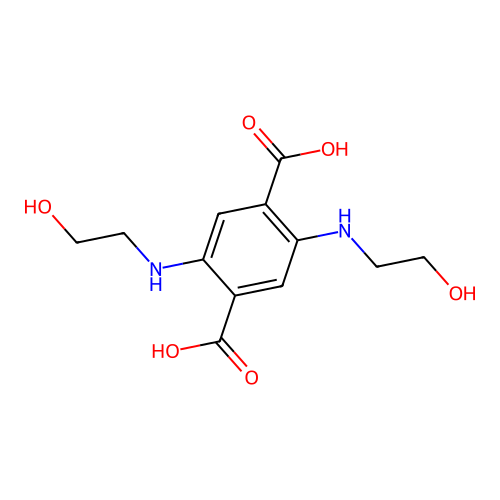 2,5-双(2-羟乙氨基)对苯二甲酸 structure