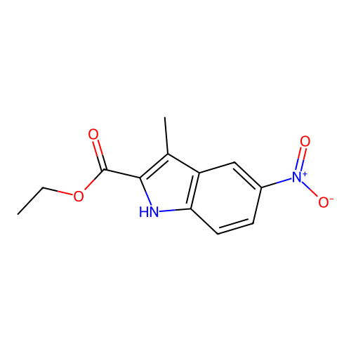 ethyl 3-methyl-5-nitro-1H-indole-2-carboxylate structure