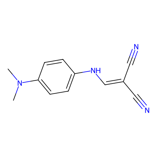 (((4-(Dimethylamino)phenyl)amino)methylene)methane-1,1-dicarbonitrile structure
