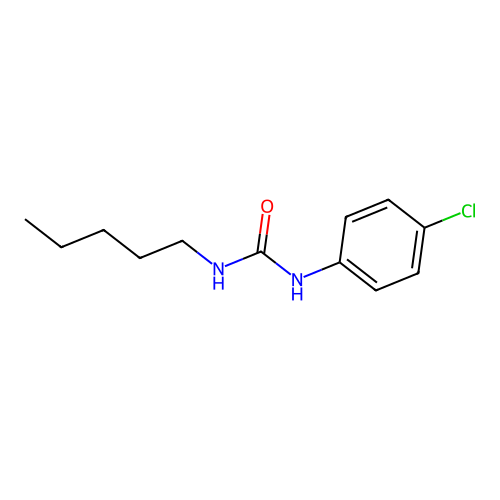 N-(4-chlorophenyl)-N'-pentylurea structure
