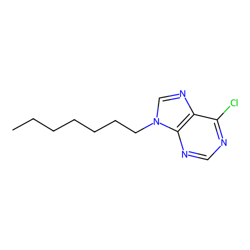 6-Chloro-9-heptylpurine structure