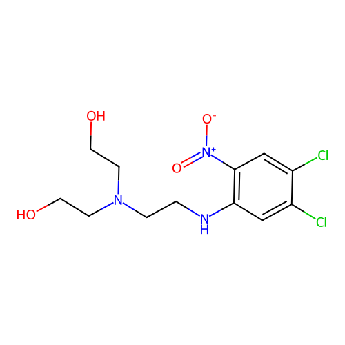 N,N-Bis(2-hydroxyethyl)-N'-(4,5-dichloro-2-nitrophenyl)ethylenediamine structure