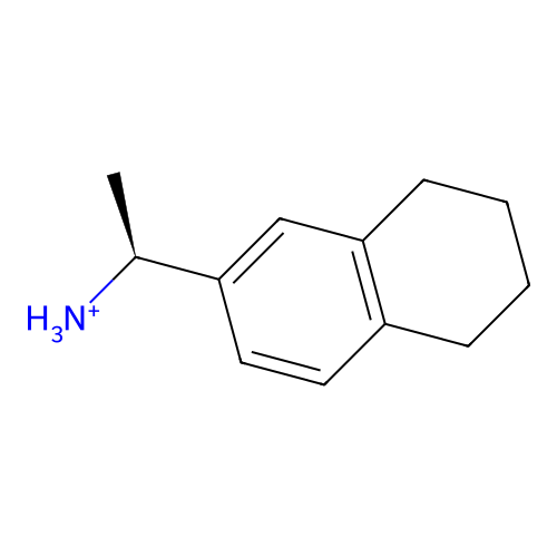 1-(5,6,7,8-Tetrahydronaphthalen-2-yl)ethan-1-aminium structure