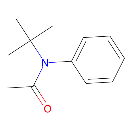 N-tert-butyl-N-phenylacetamide structure