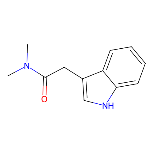 N,N-二甲基-1H-吲哚-3-乙酰胺 structure