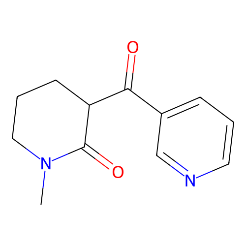 1-Methyl-3-nicotinoyl-2-piperidone structure
