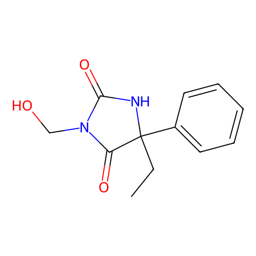 Hydantoin, 5-ethyl-3-(hydroxymethyl)-5-phenyl- structure
