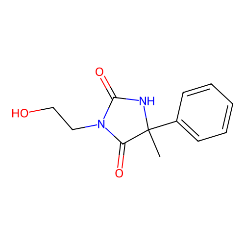 2-Hydroxy-3-(2-hydroxyethyl)-5-methyl-5-phenyl-3,5-dihydro-4H-imidazol-4-one structure