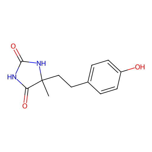 5-(2-(4-Hydroxyphenyl)ethyl)-5-methylimidazolidine-2,4-dione structure