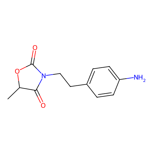 2,4-Oxazolidinedione, 3-(p-aminophenethyl)-5-methyl- structure