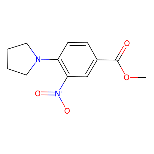 Methyl 3-nitro-4-(pyrrolidin-1-yl)benzoate structure
