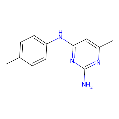6-甲基-4-(4-甲基苯氨基)嘧啶-2-胺 structure