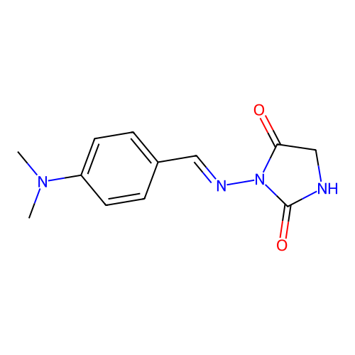 3-[[4-(Dimethylamino)phenyl]methylideneamino]imidazolidine-2,4-dione structure