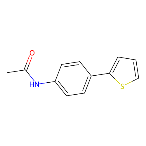 N-[4-(2-Thienyl)phenyl]acetamide structure