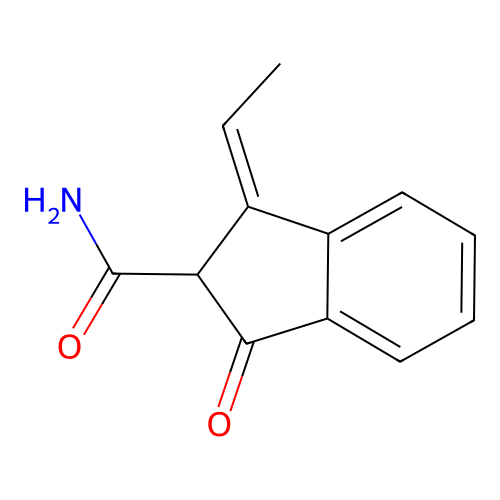 (3E)-3-亚乙基-1-氧代茚-2-甲酰胺 structure