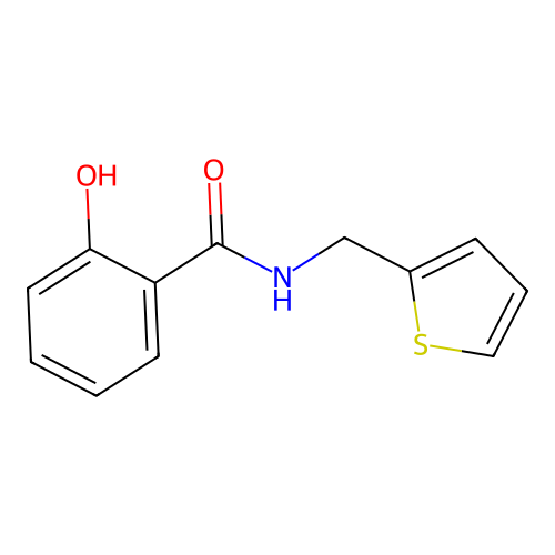 2-hydroxy-N-(thiophen-2-ylmethyl)benzamide structure