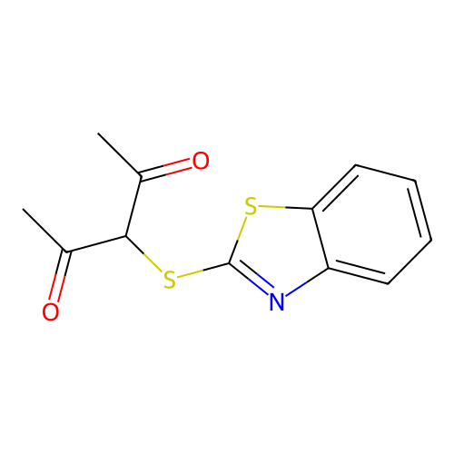 3-Benzothiazol-2-ylsulfanyl-pentane-2,4-dione structure