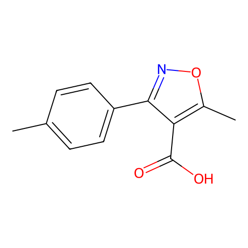 5-Methyl-3-(4-methylphenyl)-1,2-oxazole-4-carboxylic acid structure