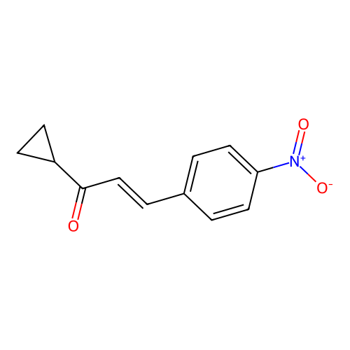 1-Cyclopropyl-3-(4-nitrophenyl)prop-2-en-1-one structure