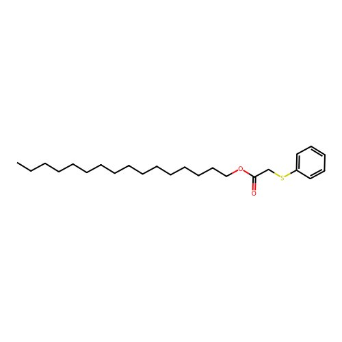 (苯硫基)乙酸十六烷酯 structure