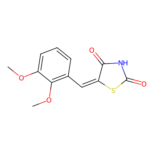 (5E)-5-[(2,3-dimethoxyphenyl)methylidene]-1,3-thiazolidine-2,4-dione structure
