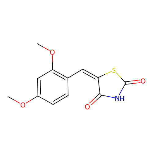 5-(2,4-Dimethoxy-benzylidene)-thiazolidine-2,4-dione structure