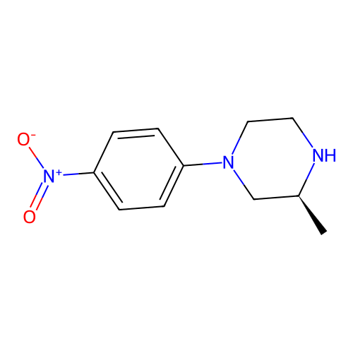 (S)-3-methyl-1-(4-nitrophenyl)piperazine structure