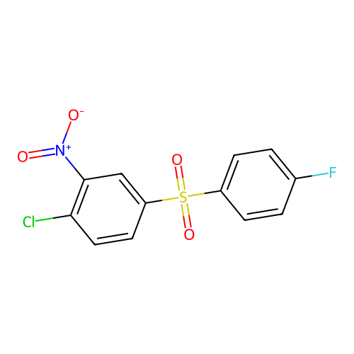 4-Chloro-3-nitrophenyl 4-fluorophenyl sulfone structure